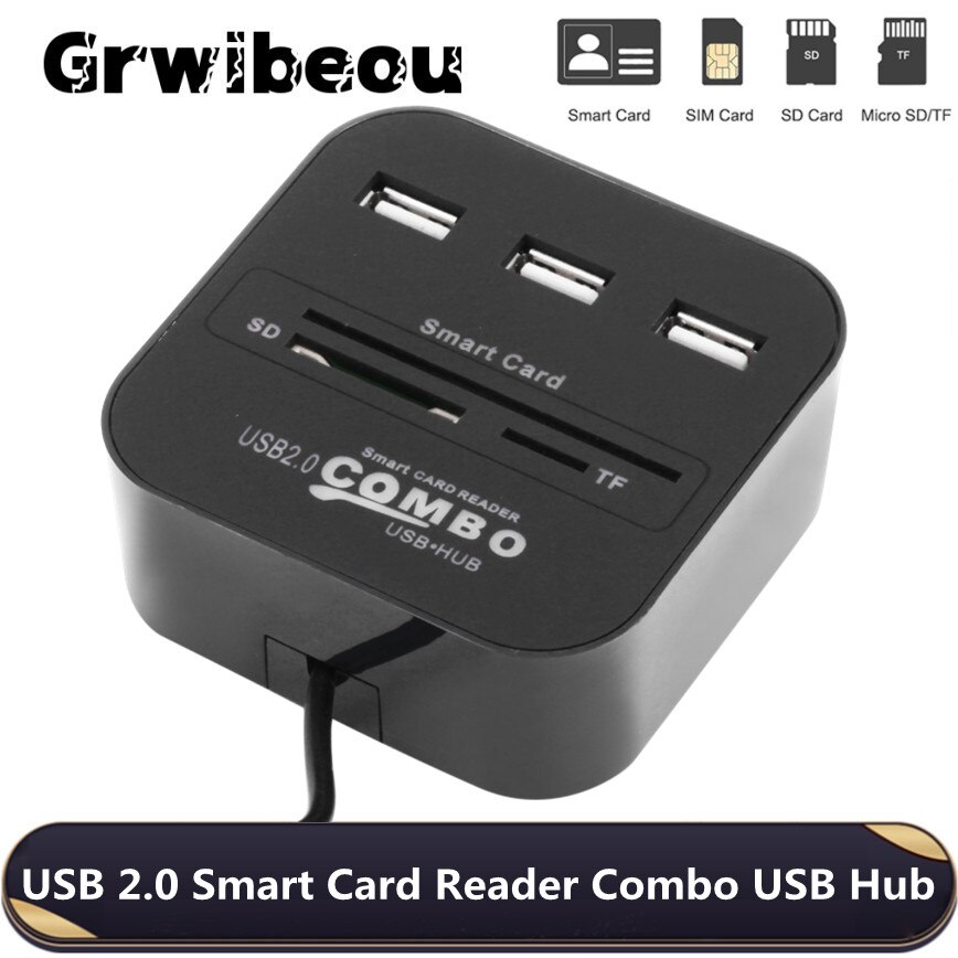 Grwibeou 1 USB SIM Ʈ ī   ī IC/ID EMV SD TF 3USB  MMC USB-CCID ISO 7816 CACDNIEATM IC SIMSDTF